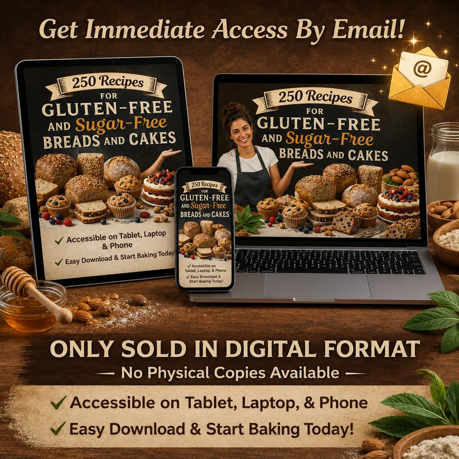 Cookbook on laptop, tablet and phone